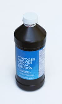 bottle of hydrogen peroxide