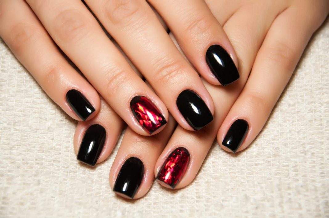 2. Two-Tone Nail Polish with Contrasting Ring Finger - wide 5