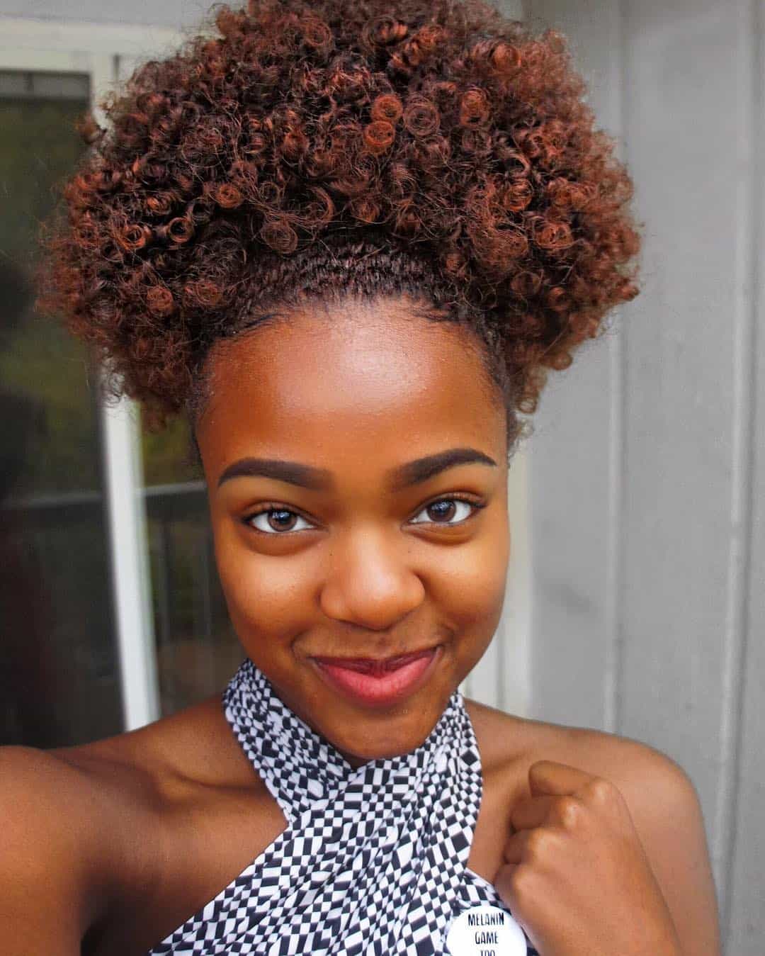 Afro Puff with Highlights