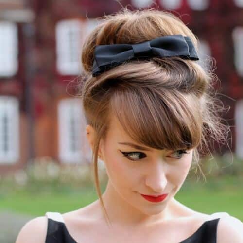 vintage hairstyles with bows