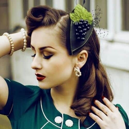 vintage hairstyles with hairpiece